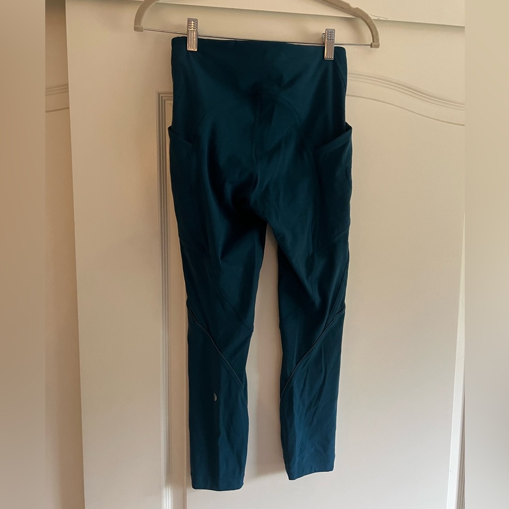 Lululemon Cropped Leggings Turquoise Blue 4 Pockets